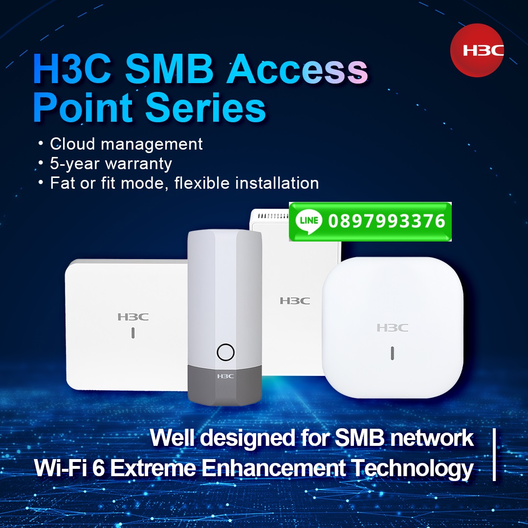 H3C SMB WiFi-6 Access Point Cloud Cloudnet สินค้าไลน์ 0897993376